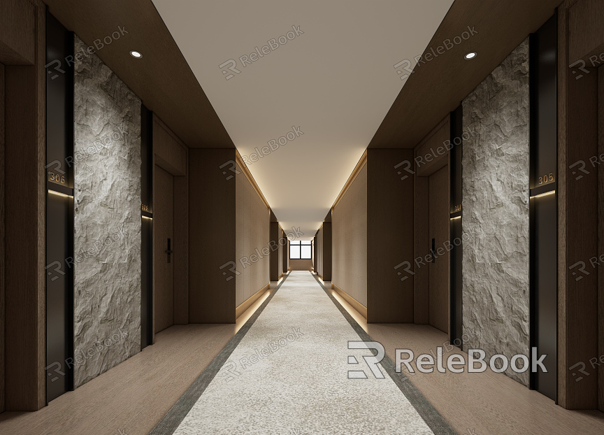 Modern Hotel Aisle model