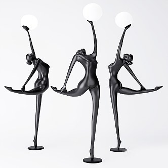 Modern special-shaped floor lamp floor lamp figure sculpture floor lamp 3d model