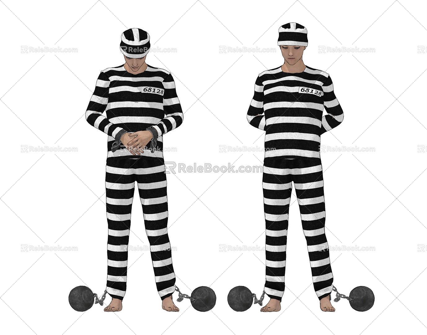 Modern Man Male Prisoner Figure model