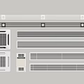 Various Styles Of Air Conditioner Air Vents With Linear And Square Grille Designs
