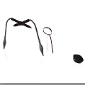 Decorative Scene Components With Metal Stand Bow Red Loop And Black Object