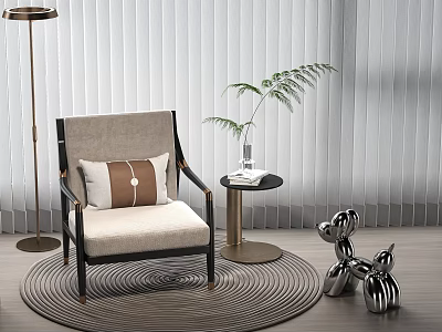 New Chinese-style leisure chair side a few corners 3d model