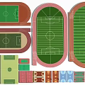Various Soccer Field Design Layouts With Different Shapes Sizes And Green Turf