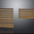 Natural Bamboo Blinds with Woven Striped Design for Window Decoration and Privacy