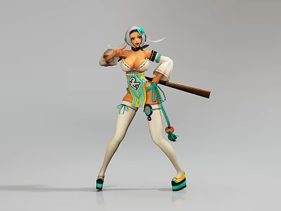 Modern Game Character Sword Spirit Julia bns Greasy Elder Sister Jin Hengtai Game Beauty Sexy Beauty Qin Yijue Game Character Female Character 3d model