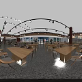 520 Supermarket Interior Design With Shelves Products Tables Chairs And Green Plants