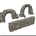 Decorative Natural Stone Arches And Wall Structures For Garden Landscaping
