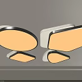 Modern Stylish Ceiling Lights With Various Geometric Shapes And Warm Illumination 3d model