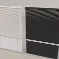 White and Black Window Blinds with Modern Stylish Home Interior Design 3d model