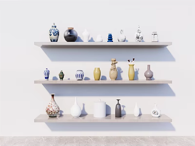New Chinese Ceramic Vase 3d model