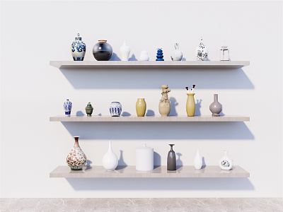 New Chinese Ceramic Vase 3d model