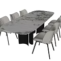 Dining Table and Chair Island Table Island Table Dining Table Round Table and Chair Tableware Sideboard 3d model