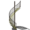 revolving staircase 3d model