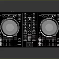 Professional DJ Controller With Dual Turntables Control Buttons And Adjustment Knobs Design