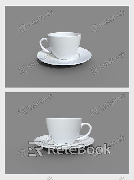 Modern Coffee Cup Coffee Cup White Porcelain Cup model