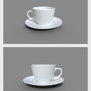 Modern Coffee Cup Coffee Cup White Porcelain Cup 3d model