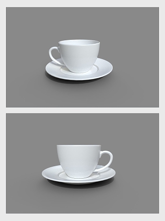 Modern Coffee Cup Coffee Cup White Porcelain Cup 3d model