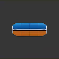 Stylish Modern Sectional Sofa With Orange Seats And Light Blue Frame In Sleek Design