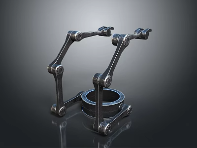 Game Movie Character Metallic Mechanical Structure With Jointed Components And Shiny Surface 3D Render 3d model