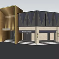 Modern Sales Office Building With Geometric Glass Facade Wooden Structure And Mansion88 Signage