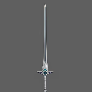 Cartoon Long Sword Cartoon Weapon Animation Props Sword Game Long Sword Weapon Ancient 3d model