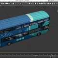 Wrightbus bus passenger car tourist bus double-decker bus low face number low model simple model film and television level 3d model