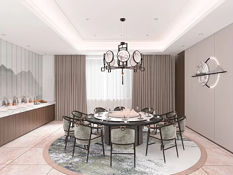 New Chinese-style private room large private room 3d model