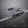 Futuristic Spaceship Model For Interstellar Cosmic Exploration With Sleek Aerodynamic Design