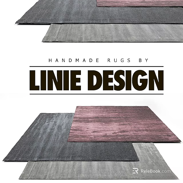 Handmade Square Rugs by LINIE DESIGN with Unique Patterns and Quality Craftsmanship 3d model