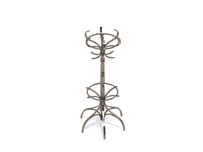Modern Metal Multi Tier Decorative Storage Shelf with Curved Structure Design 3d model