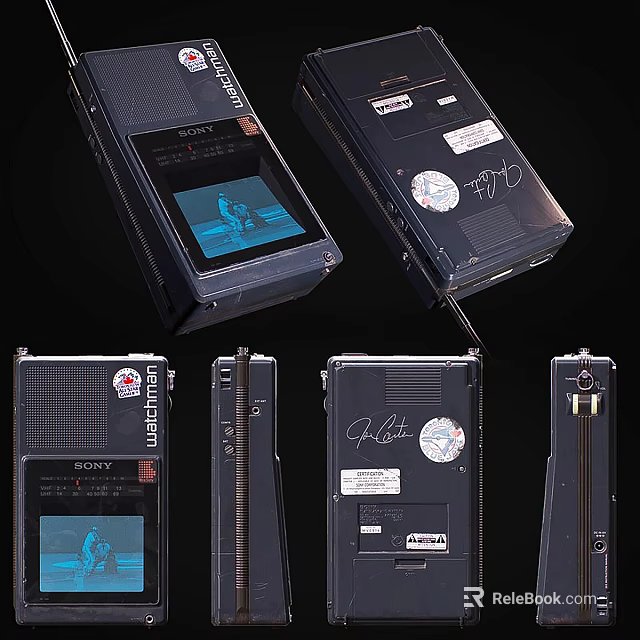 Vintage Digital Audio Players SONY Walkman And Cassette Recorder Retro Designs With Collectible Technology Features 3d model 