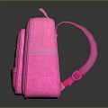Pink Backpack Featuring Front Pocket Yellow Zipper And Adjustable Straps Design 3d model