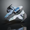 Futuristic Fighter Jet With Sleek Aerodynamic Design Transparent Cockpit And Advanced Weaponry