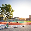 School Kindergarten Building Playground Stade Stadium Runway Student Children Middle School Building High-rise Residential House Multi-storey Residential 3d model