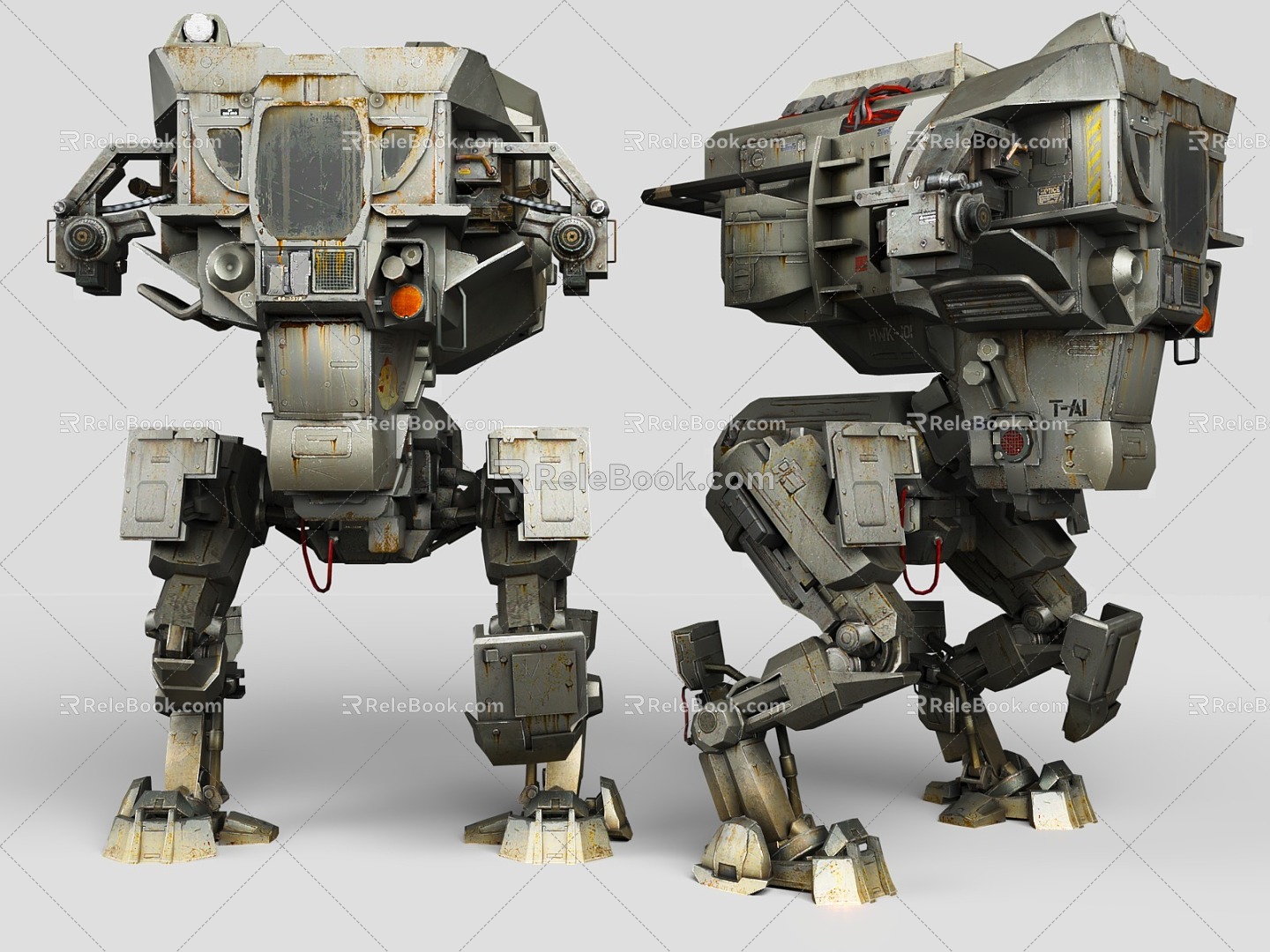 Meche century sci-fi style cyberpunk style sci-fi robot robot mechanic war police war machine sci-fi style 3d model