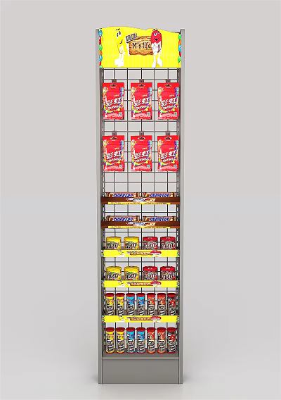 Modern Shelf Snickers Skittles 3d model