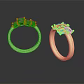 Stylish Gold Fashion Rings With Square Gemstone Settings And Elegant Design Details