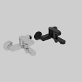 Modern Chrome Wall Mounted Faucet With Single Handle Design