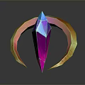 Colorful Crystal Shaped Decorative Home Accessory With Shiny Surface And Curved Ring Design