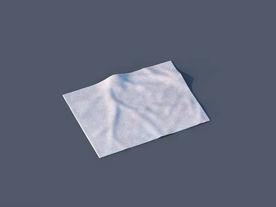 Industrial Equipment Maintenance White Cloth With Folded Design On Grey Background 3d model