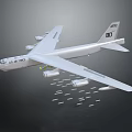 U.S. Air Force Transport Aircraft BO Tail Number Deploying Multiple Missiles Aerial
