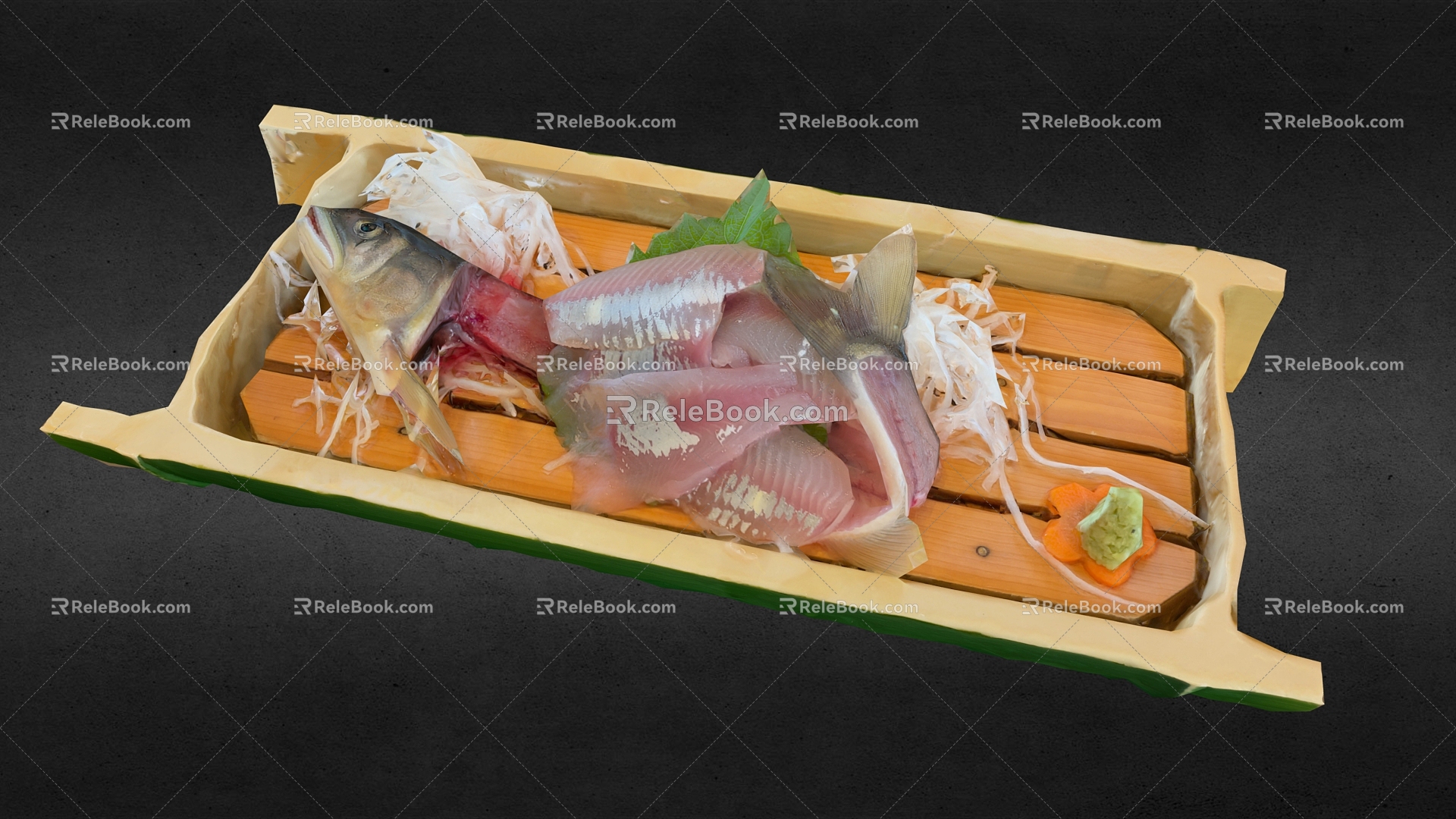 Sashimi Fish Raw Meat Sushi Daily Material Scan Food model