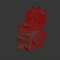modern engine motorcycle engine motorcycle engine single cylinder engine 3d model