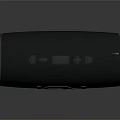 Sleek Black Portable Bluetooth Speaker With Gold LEN Logo And Cylindrical Design