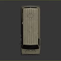 Beige Vintage Van with Classic Body Design Black Windows Steel Wheels on Dark Reflective Surface
