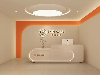 Simple Front Desk Reception Cashier Beauty Nail Shop Front Desk Bar 3d model