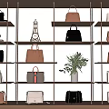 Stylish Luggage Collection Showcased On Shelves With Different Designs And Colors