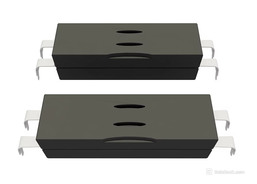 Black Metal Hardware Tool Brackets With Mounting Holes And Durable Design 3d model 