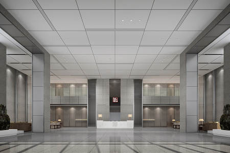 Modern Hall 3d model