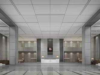 Modern Hall 3d model